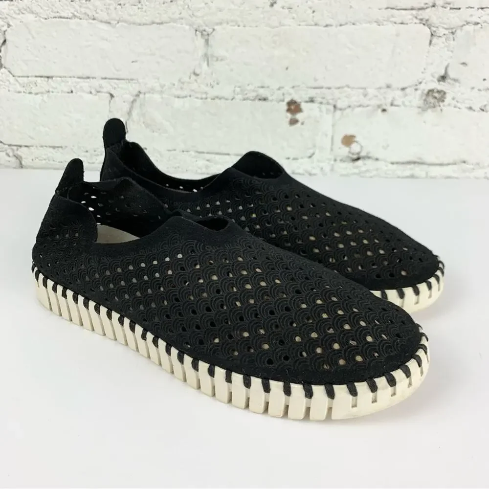 Ilse Jacobsen Hornbaek Tulip Perforated Slip On Flats Loafers 39
